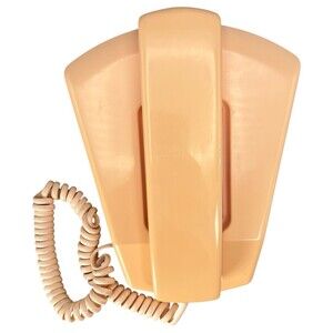 Pink Enchanted Phone Fan Shape Touch Tone Pulse Dial Telephone VTG Works Read*
